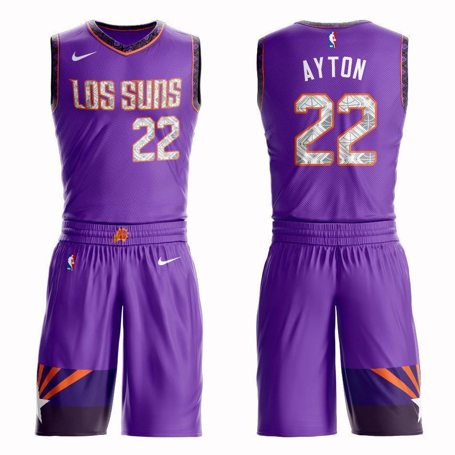 Phoenix Suns #22 DeAndre Ayton City 2019 Jersey and Pant Set