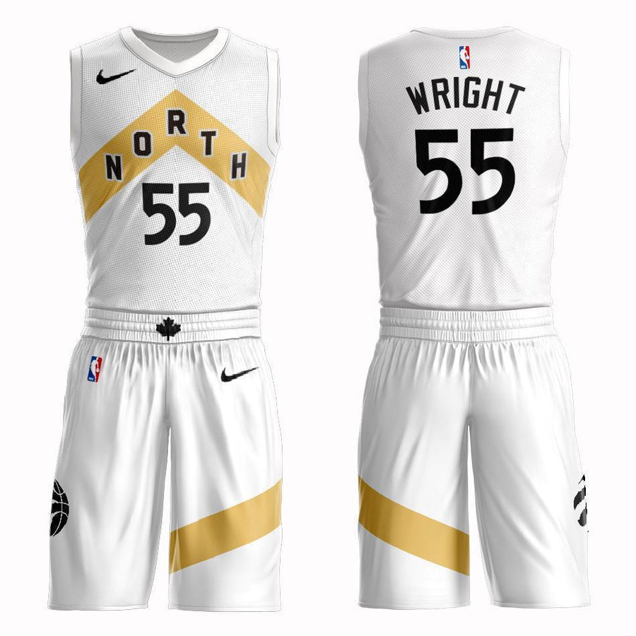 Toronto Raptors #55 Delon Wright City 2019 Jersey and Pant Set