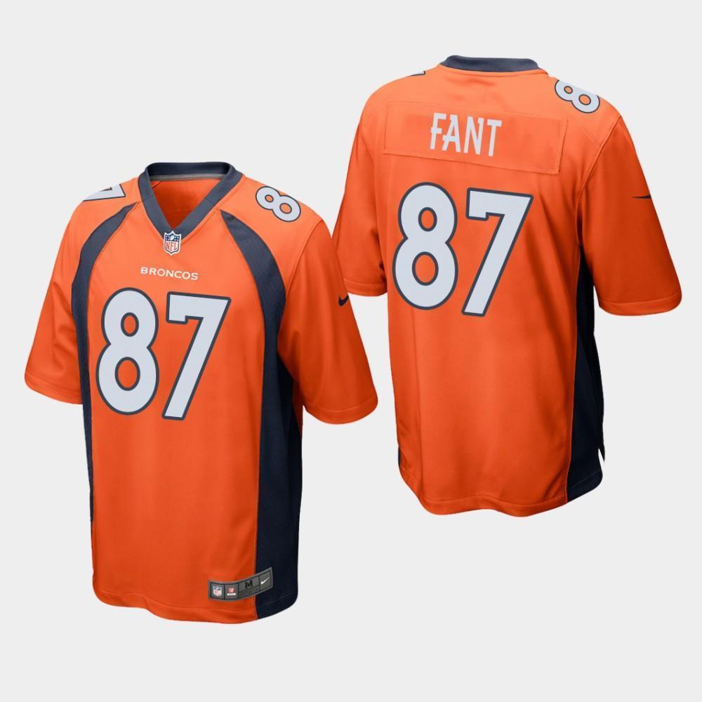 Denver Broncos #87 Noah Fant 2019 Draft Game Jersey - Orange