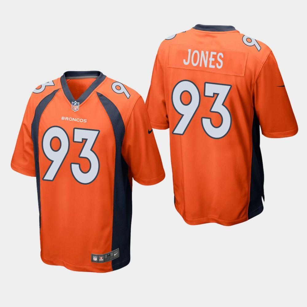 Denver Broncos #93 Dre'mont Jones 2019 Draft Game Jersey - Orange