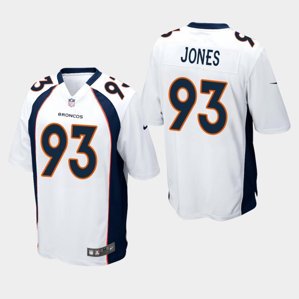 Denver Broncos #93 Dre'mont Jones 2019 NFL Draft Game Jersey - White