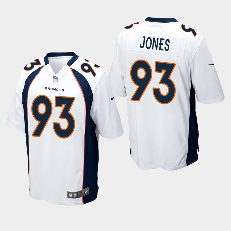 Denver Broncos #93 Dre'mont Jones 2019 NFL Draft Game Jersey - White