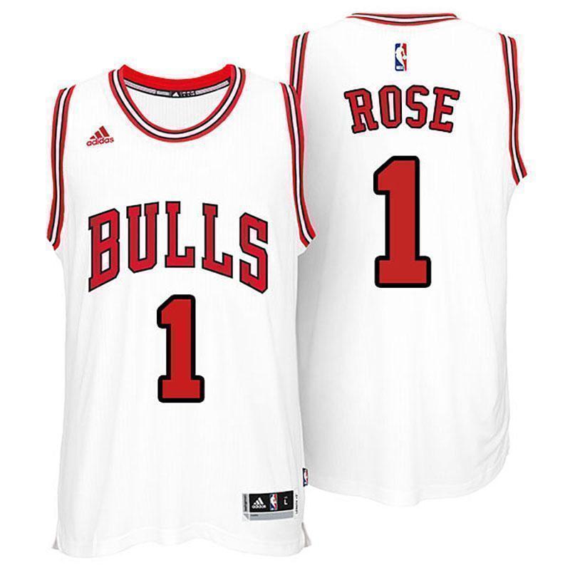 Derrick Rose Chicago Bulls White New Swingman Home Jersey