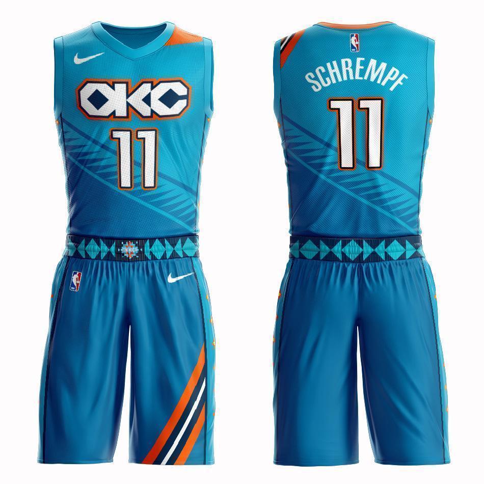 Oklahoma City Thunder #11 Detlef Schrempf City 2019 Jersey and Pant Set
