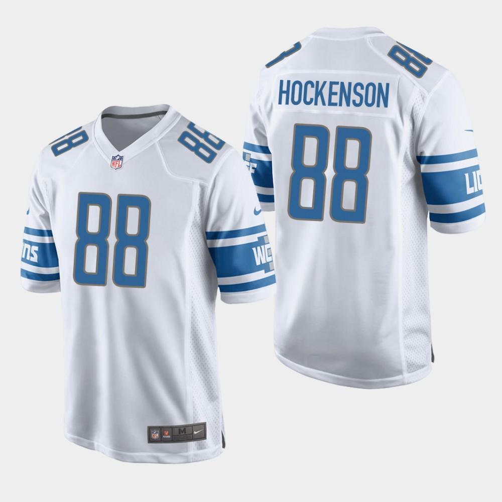 Detroit Lions #88 T.J. Hockenson 2019 Draft Game Jersey - White