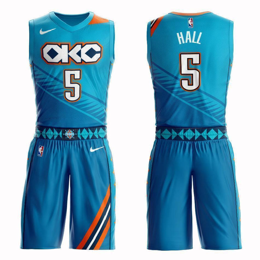 Oklahoma City Thunder #5 Devon Hall City 2019 Jersey and Pant Set