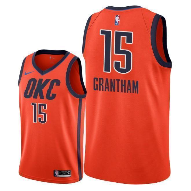 Oklahoma City Thunder #15 Donte Grantham 2018/19 Earned Edition Swingman Jersey