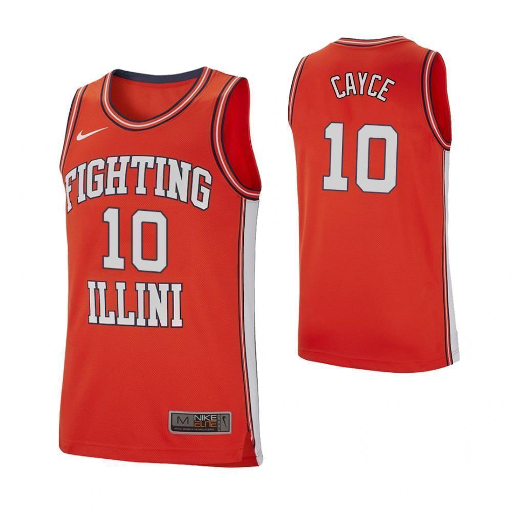Drew Cayce Illinois Fighting Illini Basketball Jersey - Red