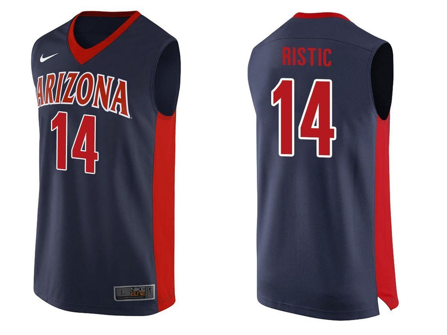 Dusan Ristic Arizona Wildcats Basketball Jersey - Dark Blue