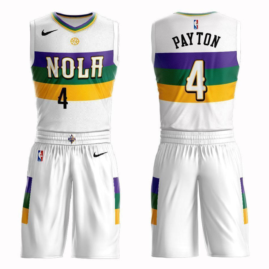 New Orleans Pelicans #4 Elfrid Payton City 2019 Jersey and Pant Set
