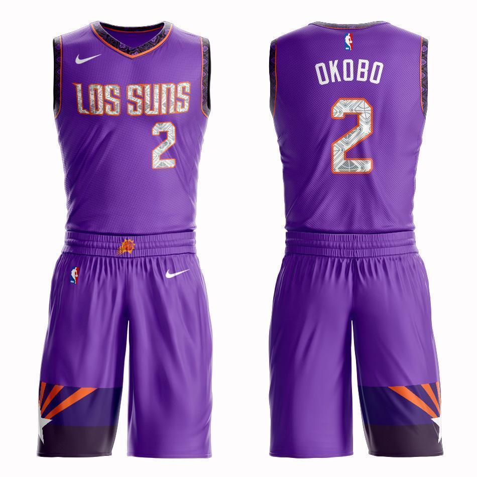 Phoenix Suns #2 Élie Okobo City 2019 Jersey and Pant Set