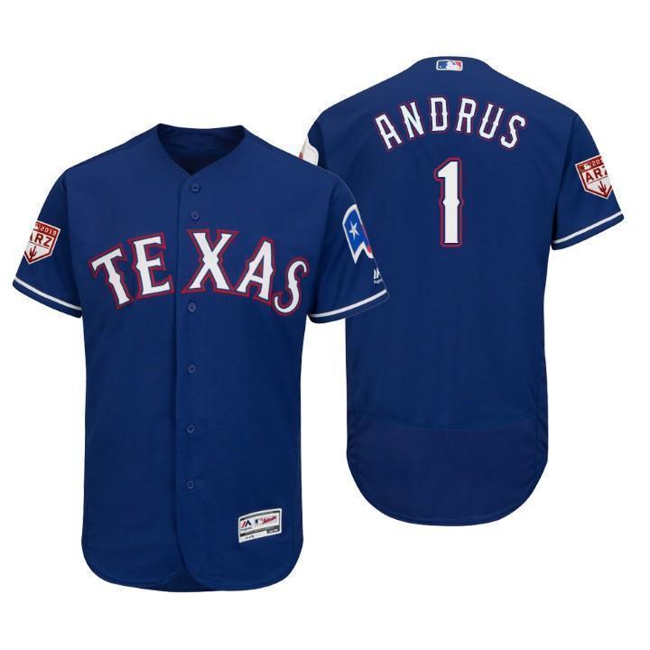 Elvis Andrus Texas Rangers 2019 Spring Training Baseball Player Jersey
