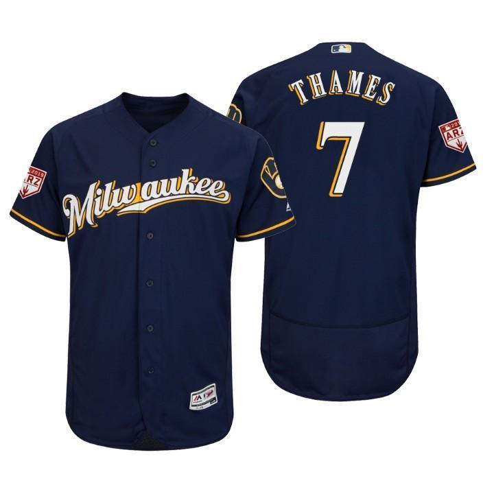 Eric Thames Milwaukee Brewers 2019 Spring Training Baseball Player Jersey