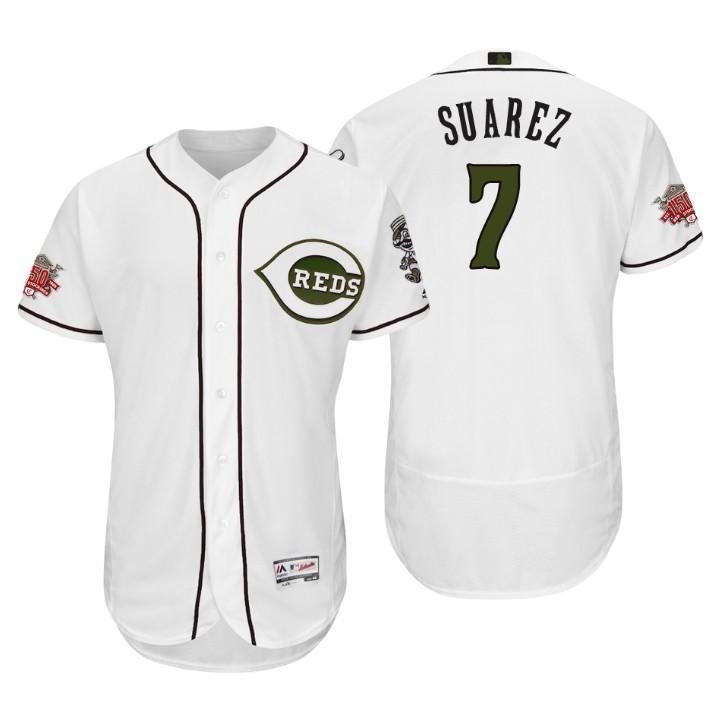Eugenio Suarez Cincinnati Reds 150th Anniversary Baseball Jersey - Green