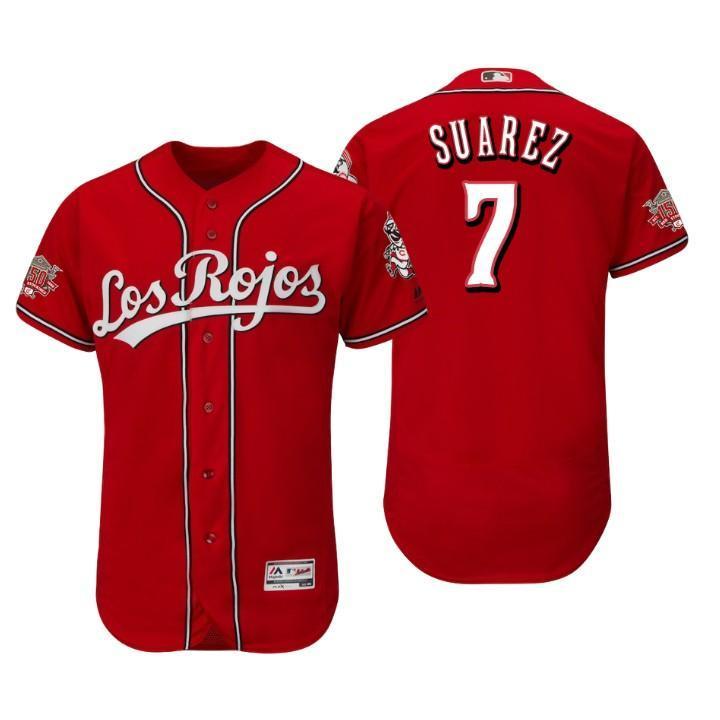 Eugenio Suarez Cincinnati Reds 150th Anniversary Baseball Jersey - Red