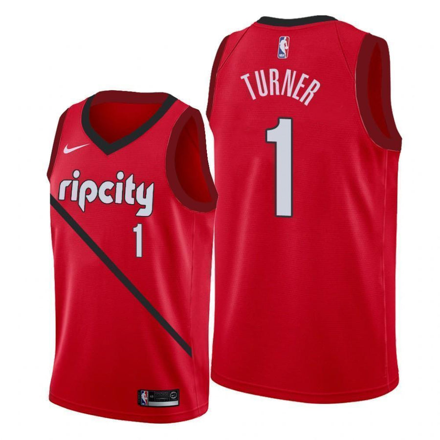 Portland Trail Blazers #1 Evan Turner 2018/19 Earned Edition Swingman Jersey