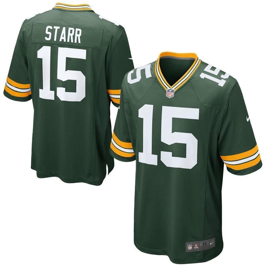Bart Starr 15 Green Bay Packers Green Retired Player Game Jersey
