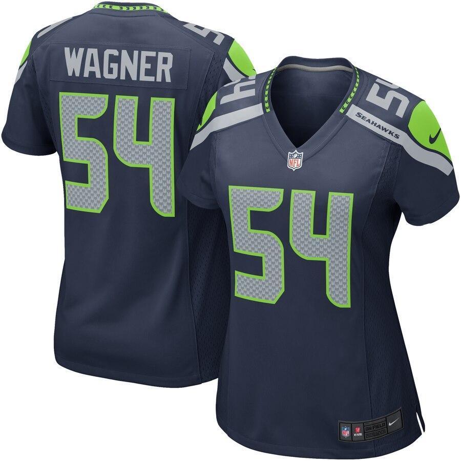 Bobby Wagner 54 Seattle Seahawks Women's College Navy Game Jersey