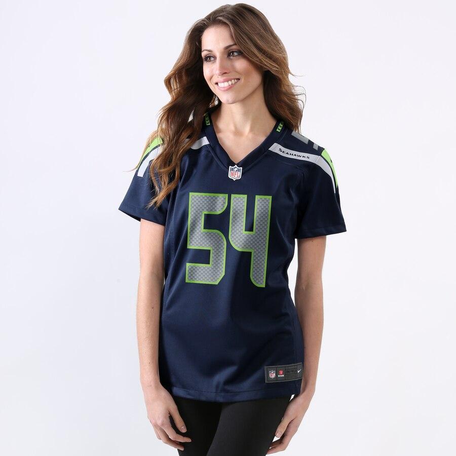 Bobby Wagner 54 Seattle Seahawks Women's College Navy Game Jersey