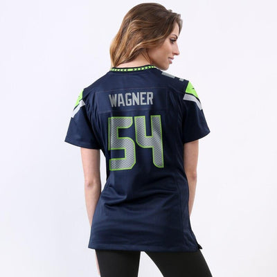 Bobby Wagner 54 Seattle Seahawks Women's College Navy Game Jersey