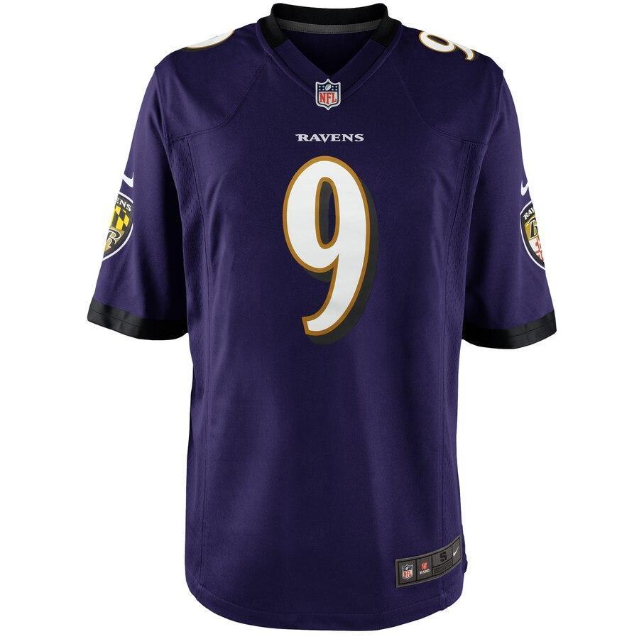 Justin Tucker 9 Baltimore Ravens Purple Game Jersey