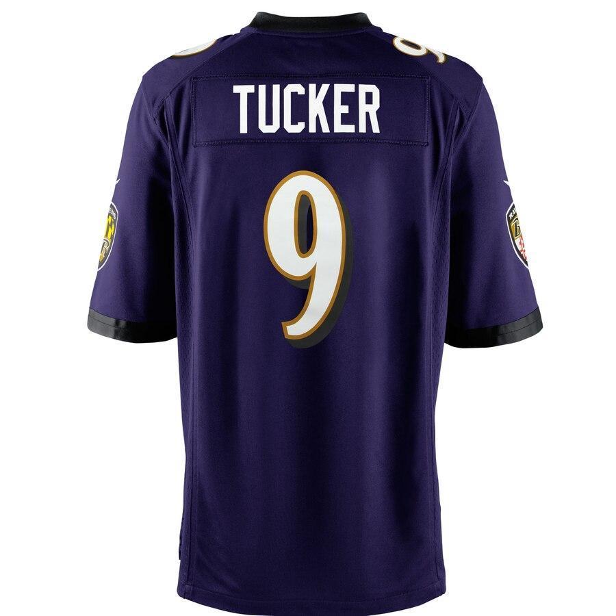 Justin Tucker 9 Baltimore Ravens Purple Game Jersey