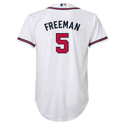 Freeman 5 Atlanta Braves Youth Navy Official Cool Base Player Jersey