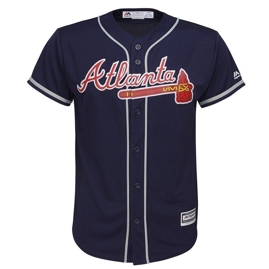 Freeman 5 Atlanta Braves Youth Navy Official Cool Base Player Jersey