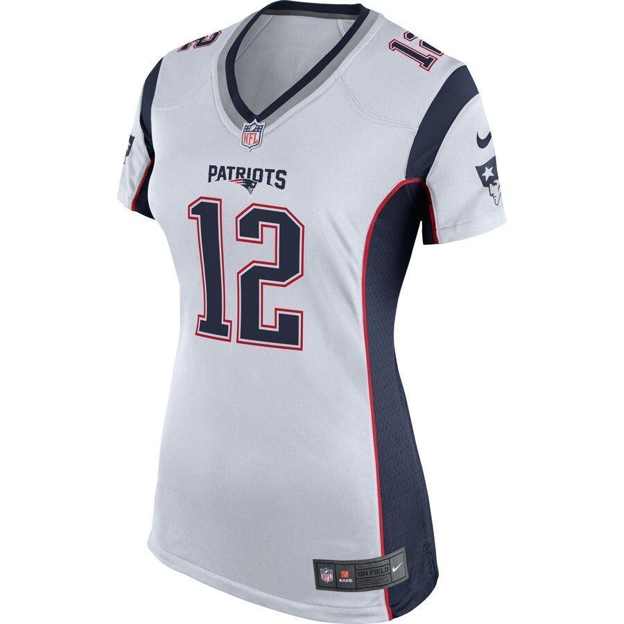 Tom Brady 12 New England Patriots Women's Navy Blue Game Jersey