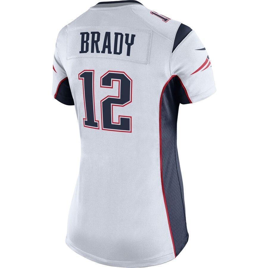 Tom Brady 12 New England Patriots Women's Navy Blue Game Jersey