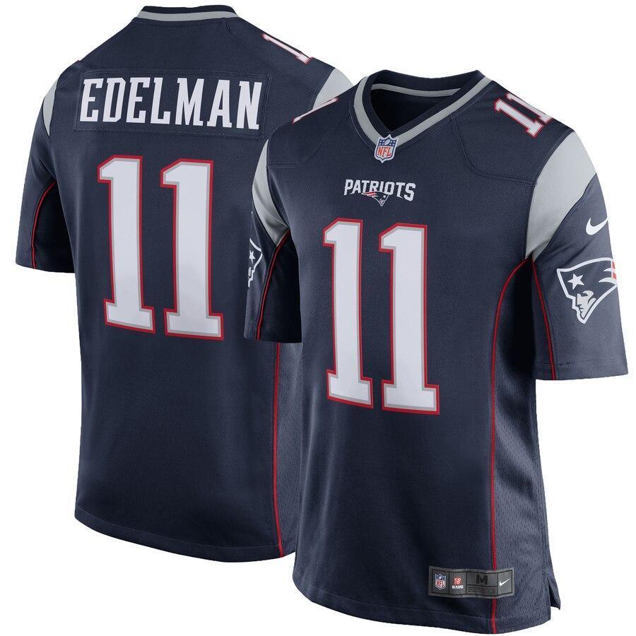 Julian Edelman 11 New England Patriots Youth Navy Blue Team Color Game Jersey