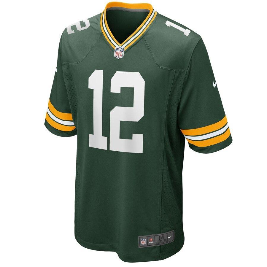 Aaron Rodgers 12 Green Bay Packers Green Game Jersey