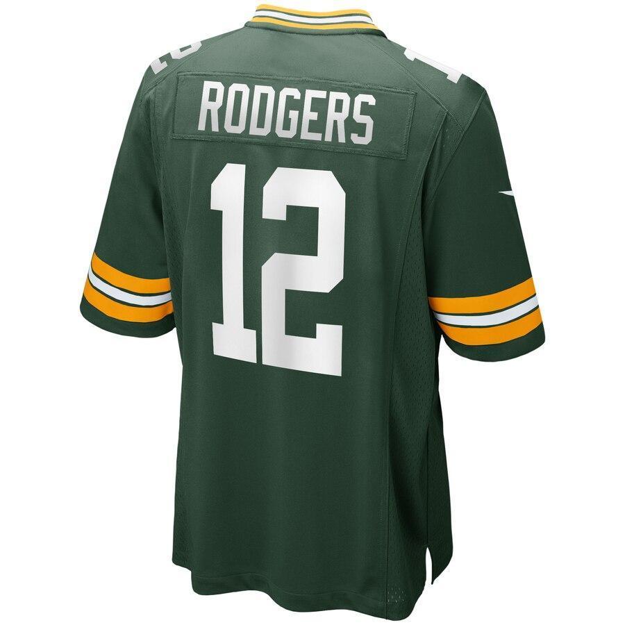Aaron Rodgers 12 Green Bay Packers Green Game Jersey