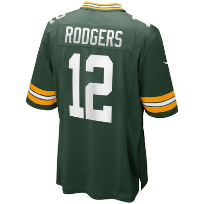 Aaron Rodgers 12 Green Bay Packers Green Game Jersey