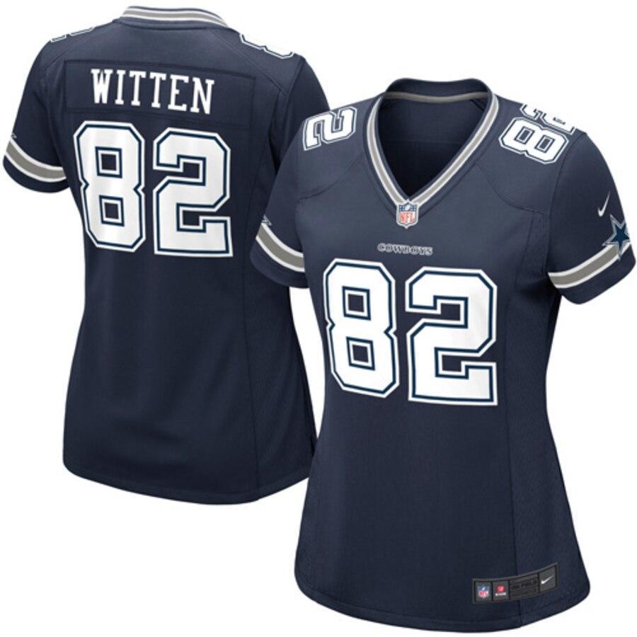 Jason Witten 82 Dallas Cowboys Women's Navy Blue Game Jersey