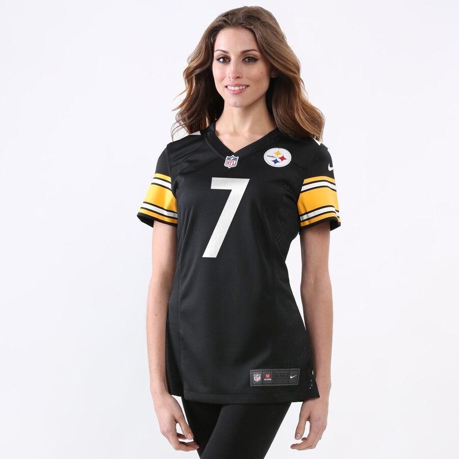 Ben Roethlisberger 7 Pittsburgh Steelers Women's Black Game Jersey