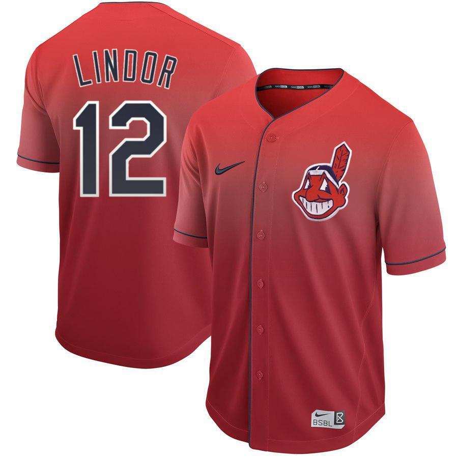 Francisco Lindor Mr Smile Cleveland Indianas 2019 New Arrivals Baseball Player Fade Jersey