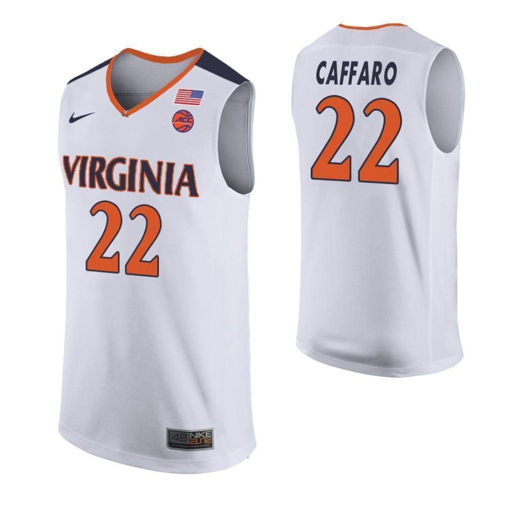 Francisco Caffaro Virginia Cavaliers Basketball Jersey - White