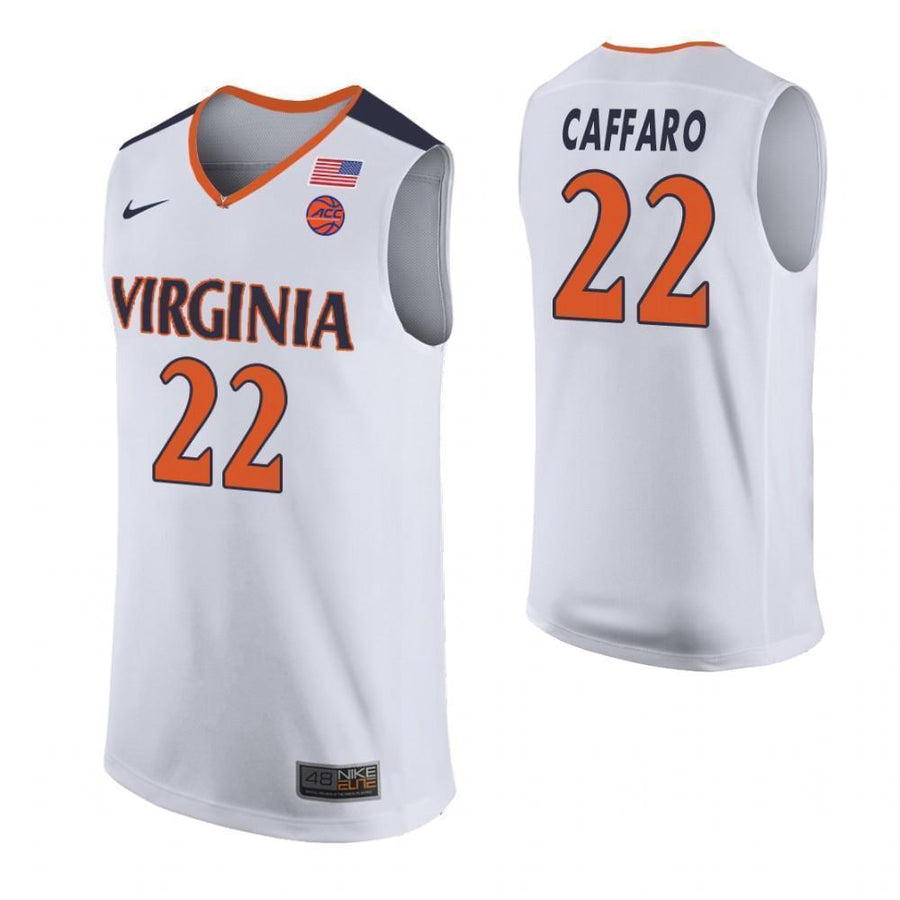 Francisco Caffaro Virginia Cavaliers Basketball Jersey - White