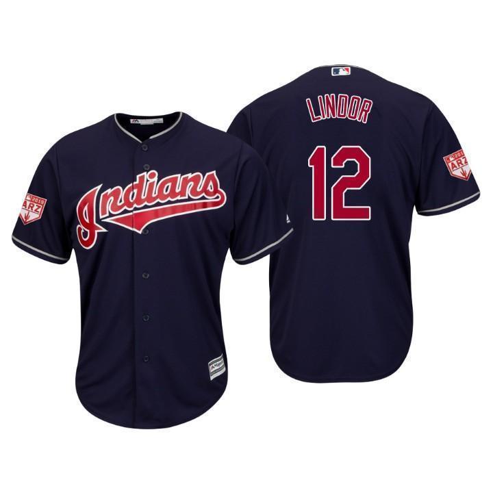 Francisco Lindor Cleveland Indians 2019 Spring Training Baseball Player Jersey
