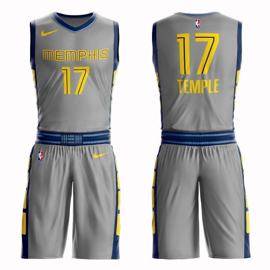 Memphis Grizzlies #17 Garrett Temple City 2019 Jersey and Pant Set