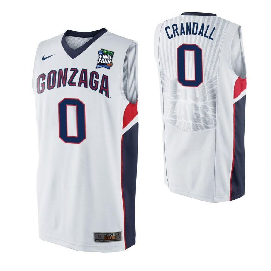 Geno Crandall Gonzaga Bulldogs 2019 Final Four Basketball Jersey - White