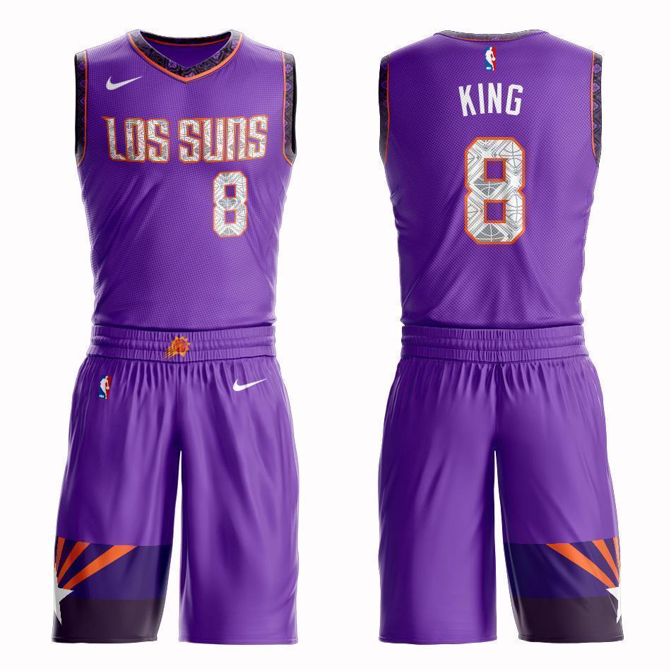 Phoenix Suns #8 George King City 2019 Jersey and Pant Set