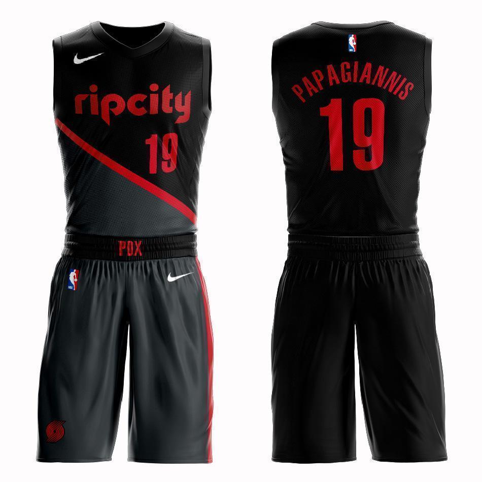 Portland Trail Blazers #19 Georgios Papagianni City 2019 Jersey and Pant Set