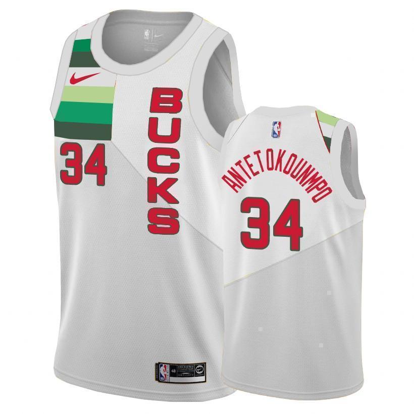 Milwaukee Bucks #34 Giannis Antetokounmpo 2018/19 Earned Edition Swingman Jersey