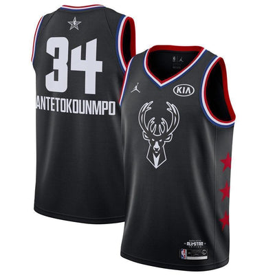 Milwaukee Bucks #34 Giannis Antetokounmpo 2019 ALL STAR Swingman Jersey