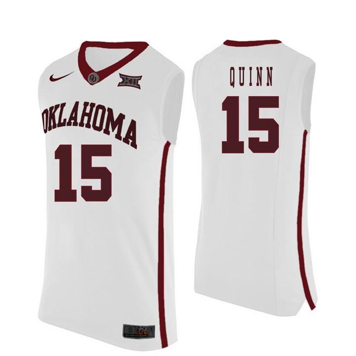 Grant Quinn Oklahoma Sooners Basketball Jersey - White