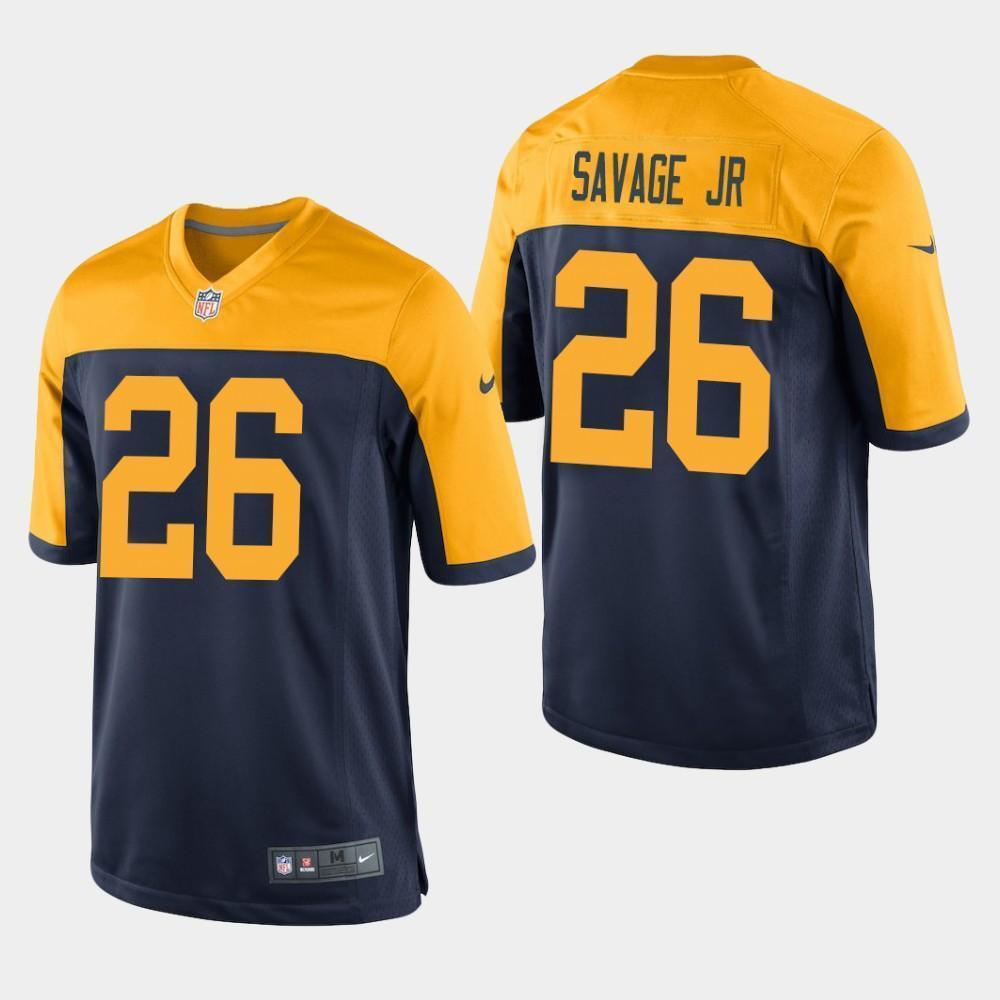 Green Bay Packers #26 Darnell Savage Jr 2019 Draft Game Jersey - Navy