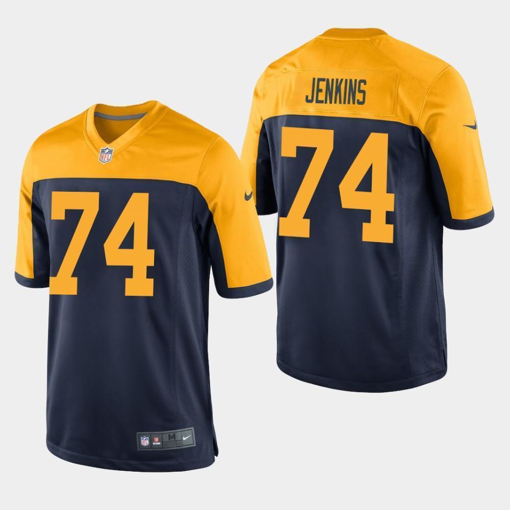 Green Bay Packers #74 Elgton Jenkins 2019 Draft Game Jersey - Navy