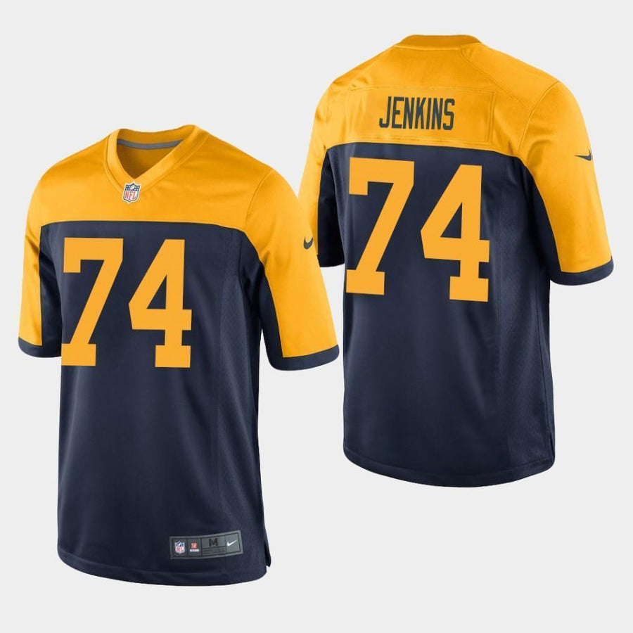 Green Bay Packers #74 Elgton Jenkins 2019 Draft Game Jersey - Navy